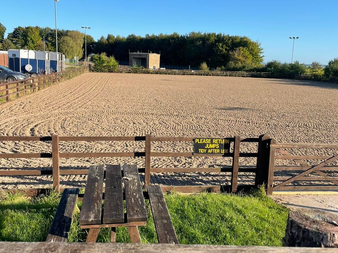 60x40 m equestrian arena refurbishment with carboniferous limestone base by AG Rural Solutions